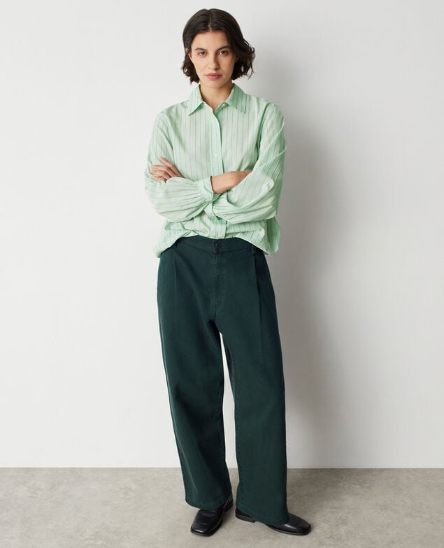 Jean baggy BILLIE M590 vert fonce