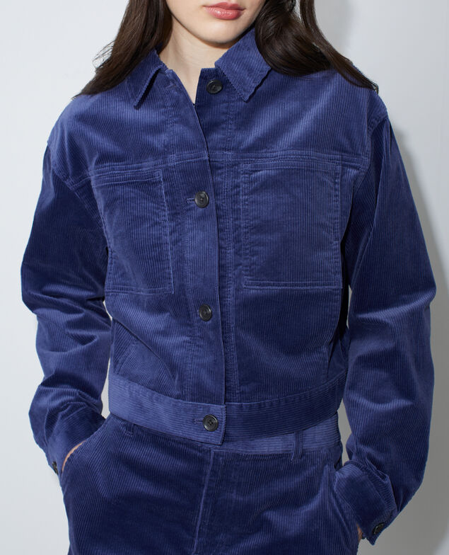Corduroy bomber jacket U670 blue