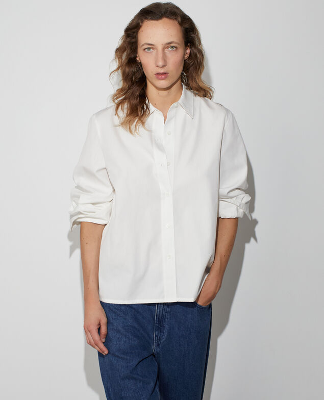Cotton shirt L010 antique white