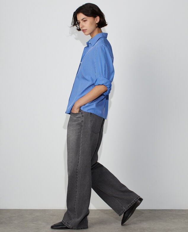 Jean wide straight MAX M051 mid gray