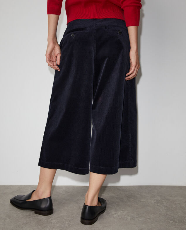 Corduroy culottes U690 navy
