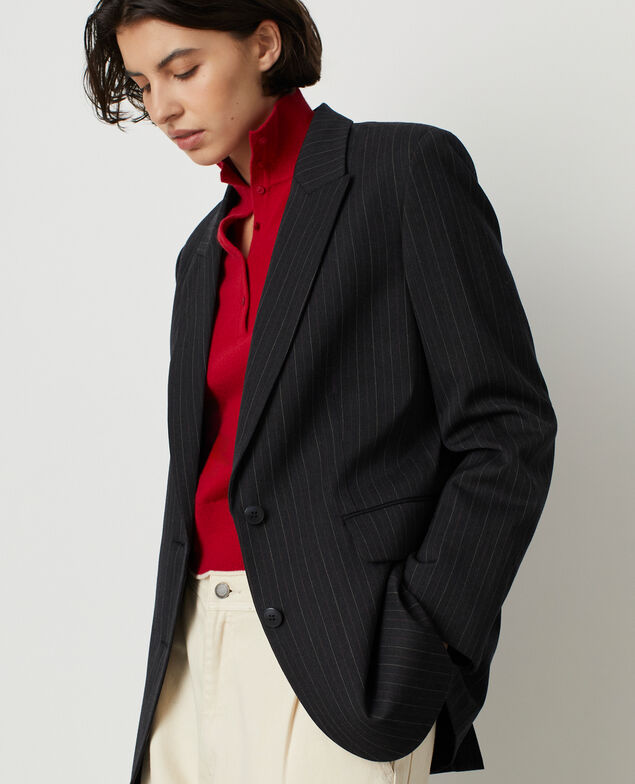 Wool tailored jacket M082 st gray brown
