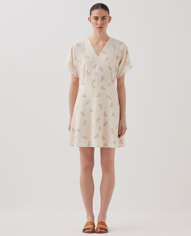 Robe courte fluide J492 ma paisley gold