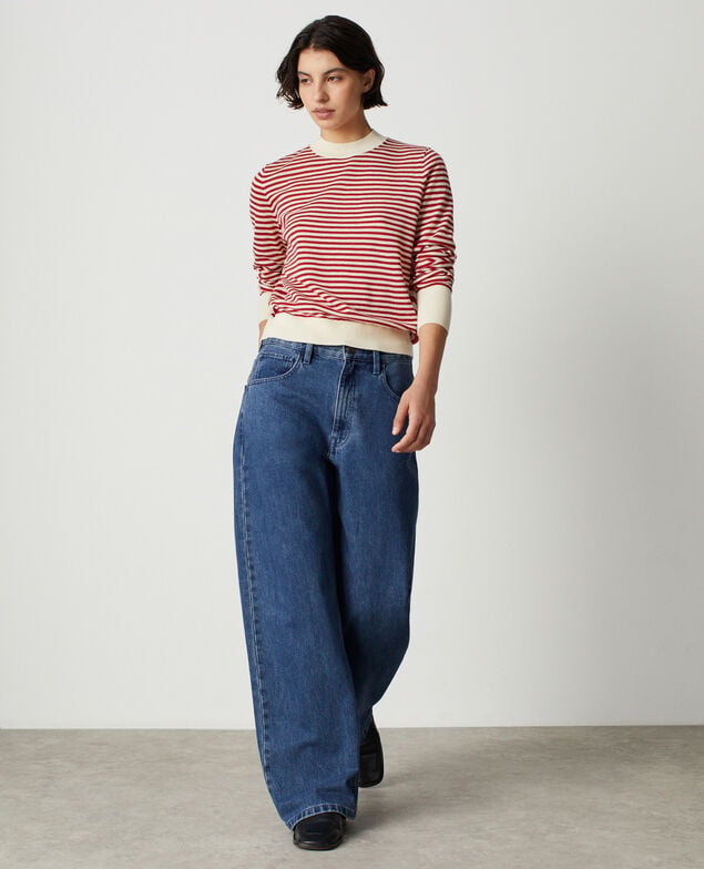Jean wide straight MAX M642 mid dark