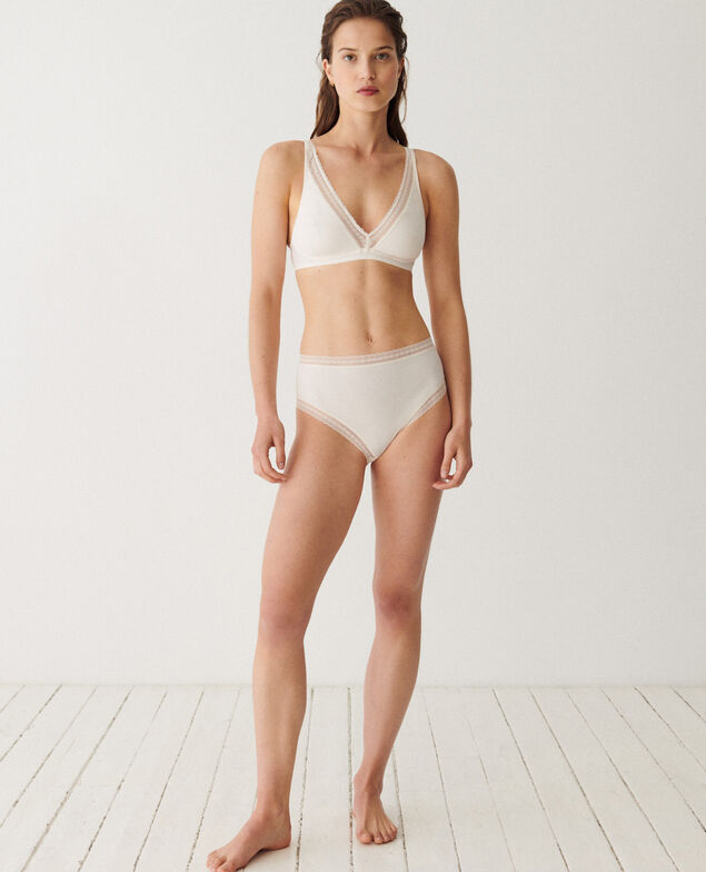 Culotte taille haute Harmonie Blanc rose