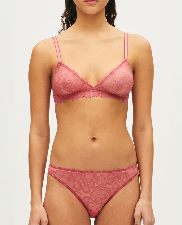 Hipster briefs CHERI FLORAL FLAT LACE Cheri floral flat lace Vieux rose