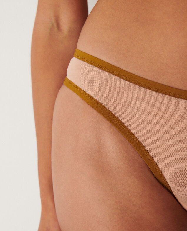 Tanga Cheri tulle Orange tapenade
