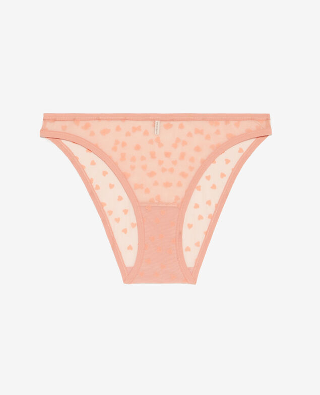 Culotte taille basse Cheri tulle floque Rose toucan