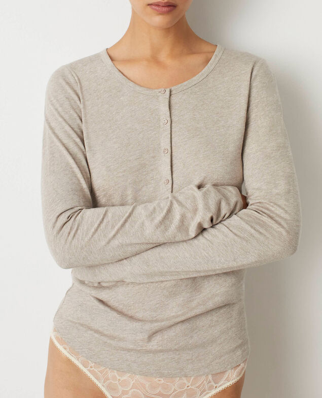 T-shirt manches longues ESSENTIEL Essentiel Beige sable