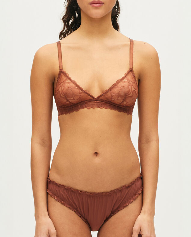 Low-cut Slip CHERI MICROFIBRE Cheri microfibre Espresso