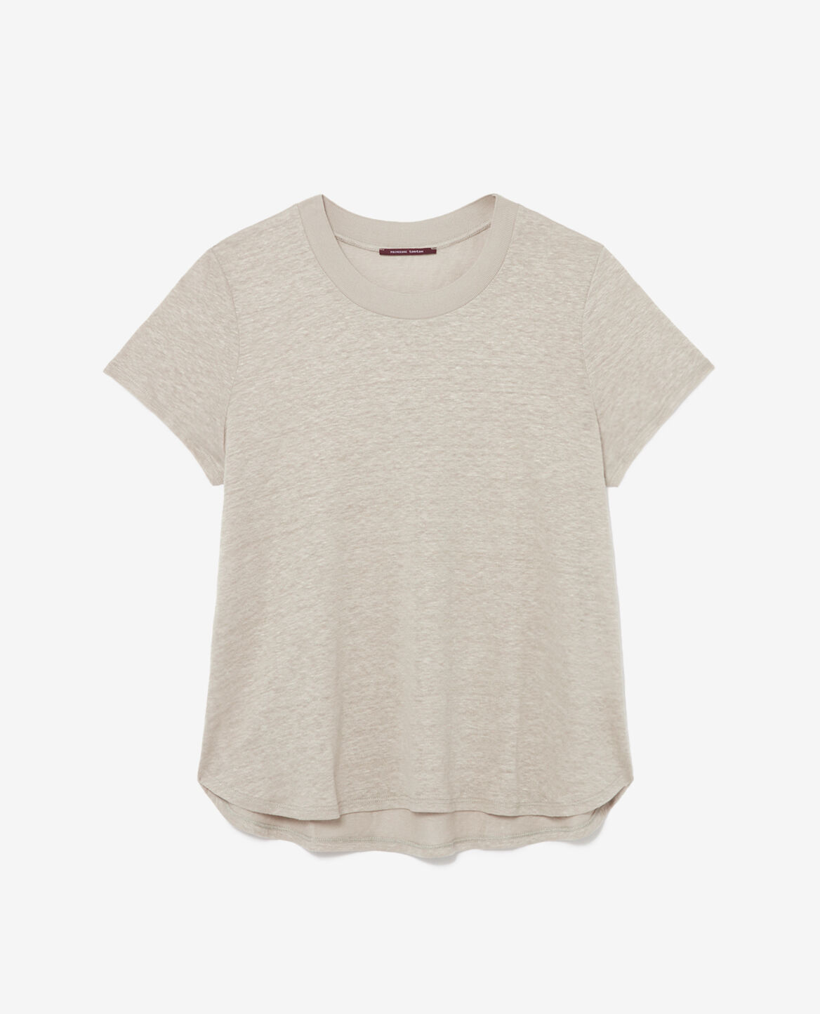 T-shirt manches courtes Lin jersey Olive beige