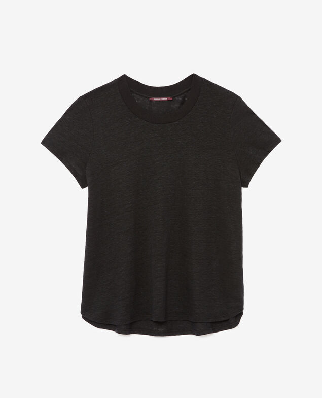 T-shirt manches courtes Lin jersey Beauté noire