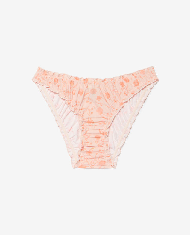 Culotte taille basse Cheri microfibre Fleur praline