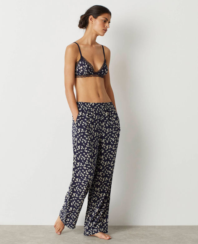 Trousers RELAX PRINT Relax print Cherry baritone blue