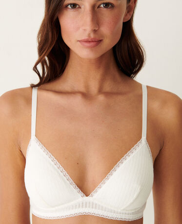 Soutien-gorge triangle sans armatures Daily coton Blanc optique