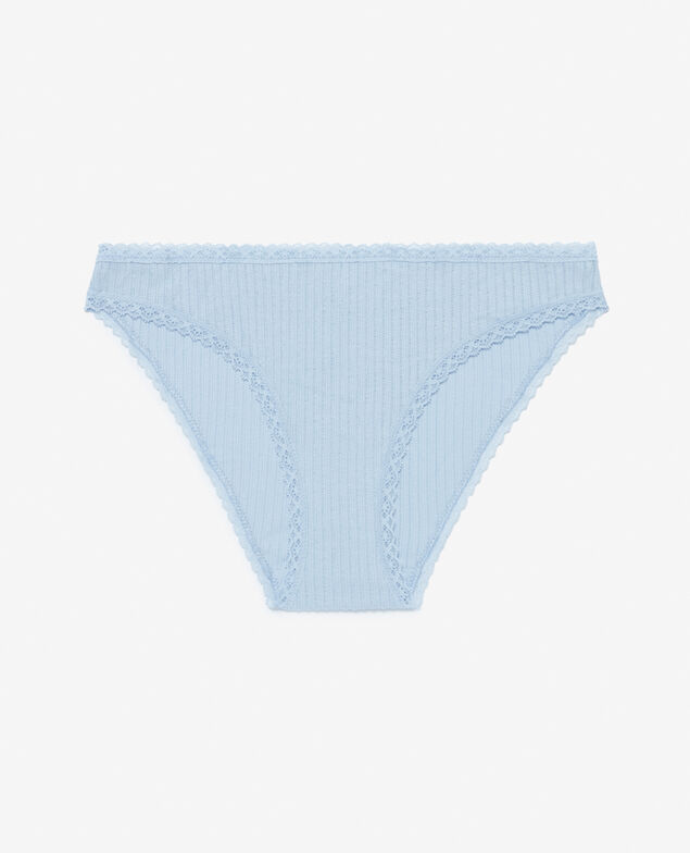 Culotte taille basse Daily coton Bleu rayure