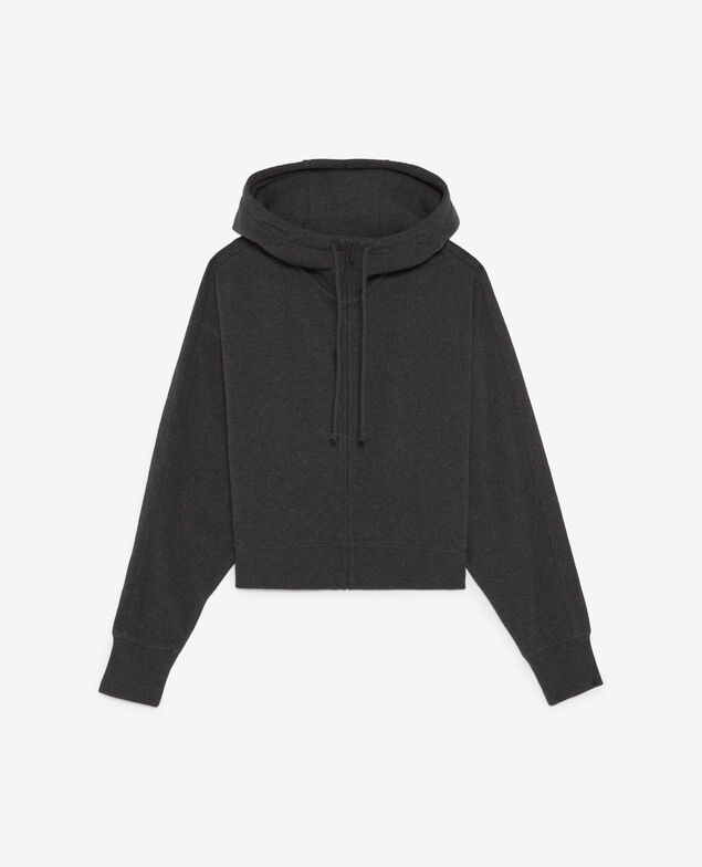 Sweat à capuche Sweat rib Gris chiné foncé
