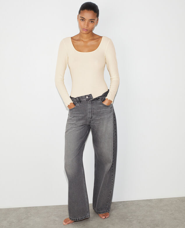 Backless body HEATTECH RIB CACHEMIRE Heattech rib cachemire Blanc casse