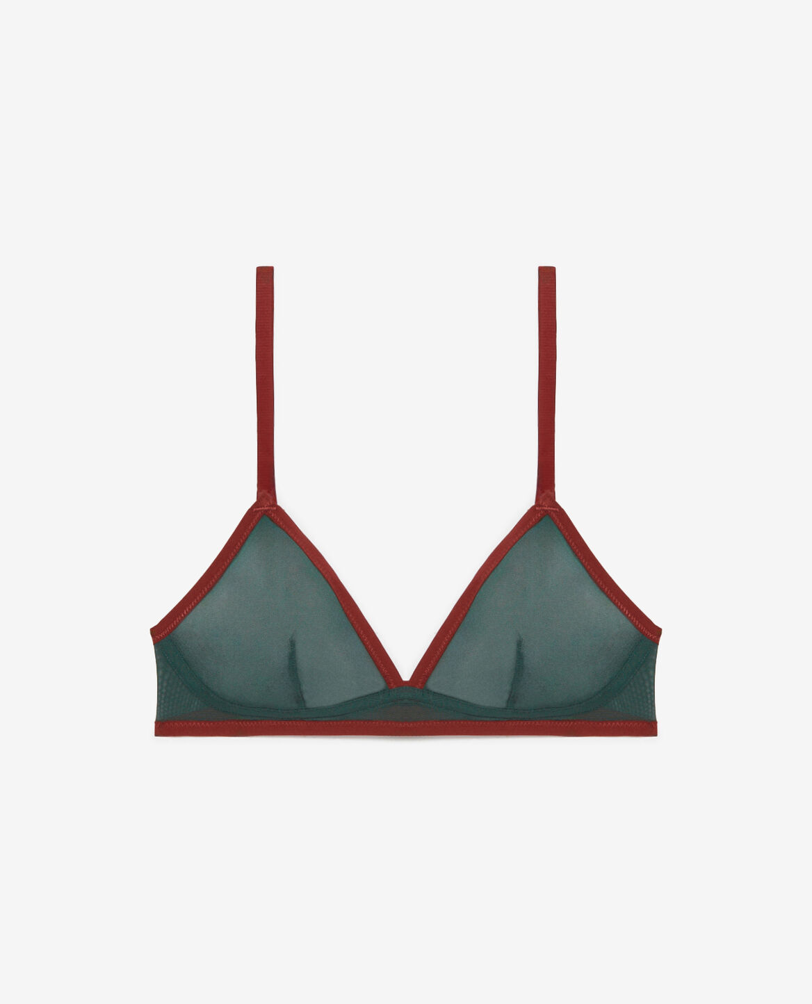 Soft cup bra Cheri tulle Night green