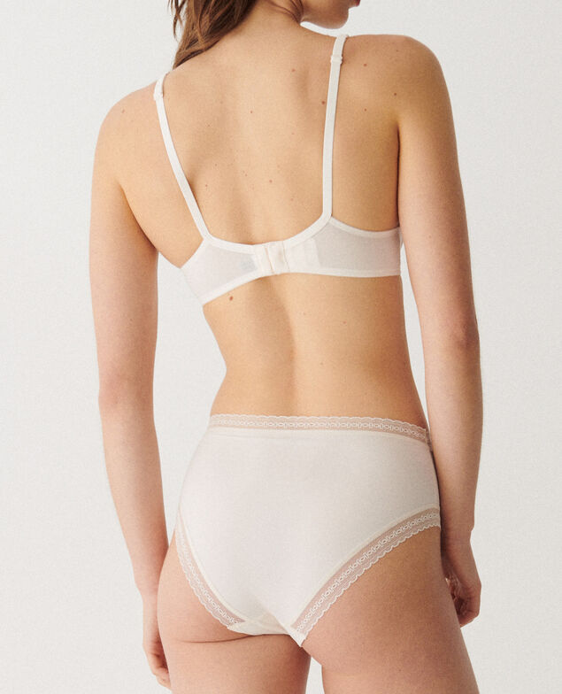 Culotte taille haute Harmonie Blanc rose