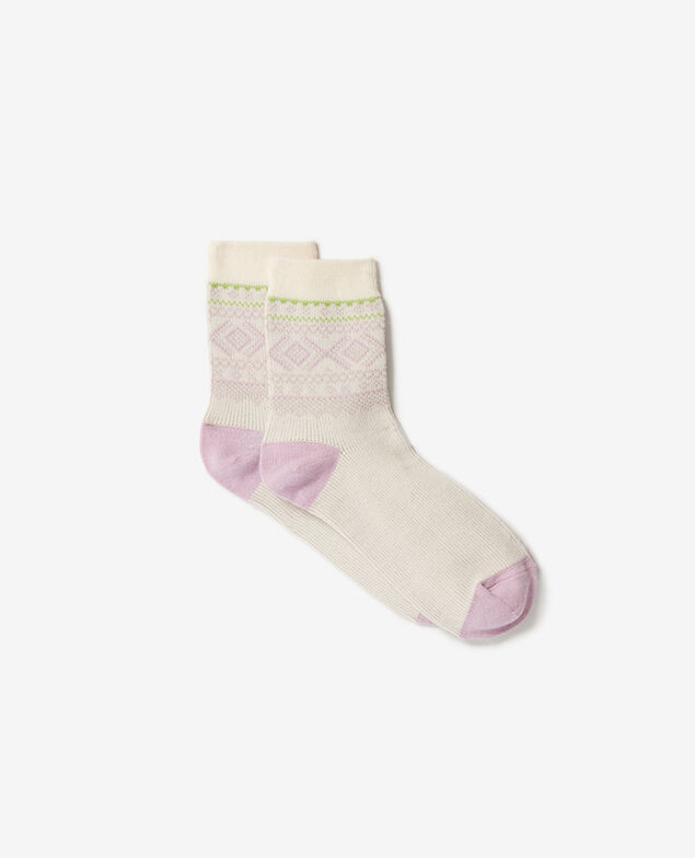 Chaussettes JACQUARD CHAUSSETTES Jacquard chaussettes Vintage blanc coquille