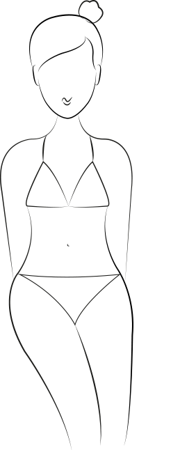 Maillot de bain morphologie X, silhouette sablier