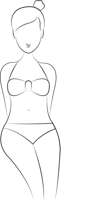 Maillot de bain morphologie A, silhouette pyramide