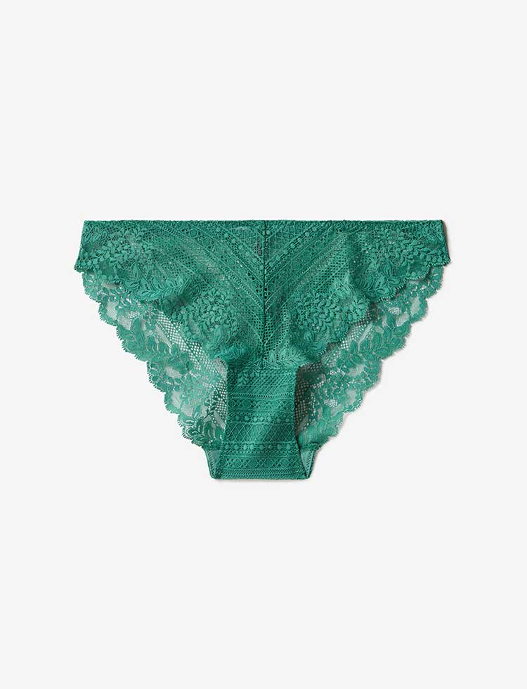 culotte dentelle verte