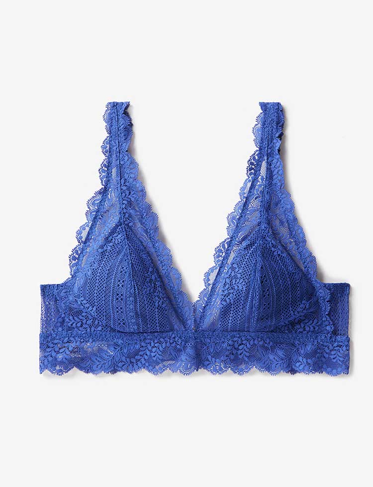 soutien gorge dentelle bleu