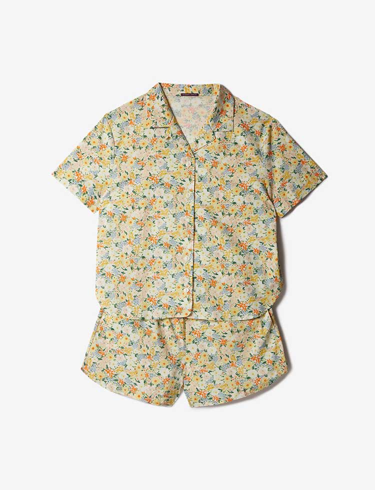 ensemble pyjama motif fleuri