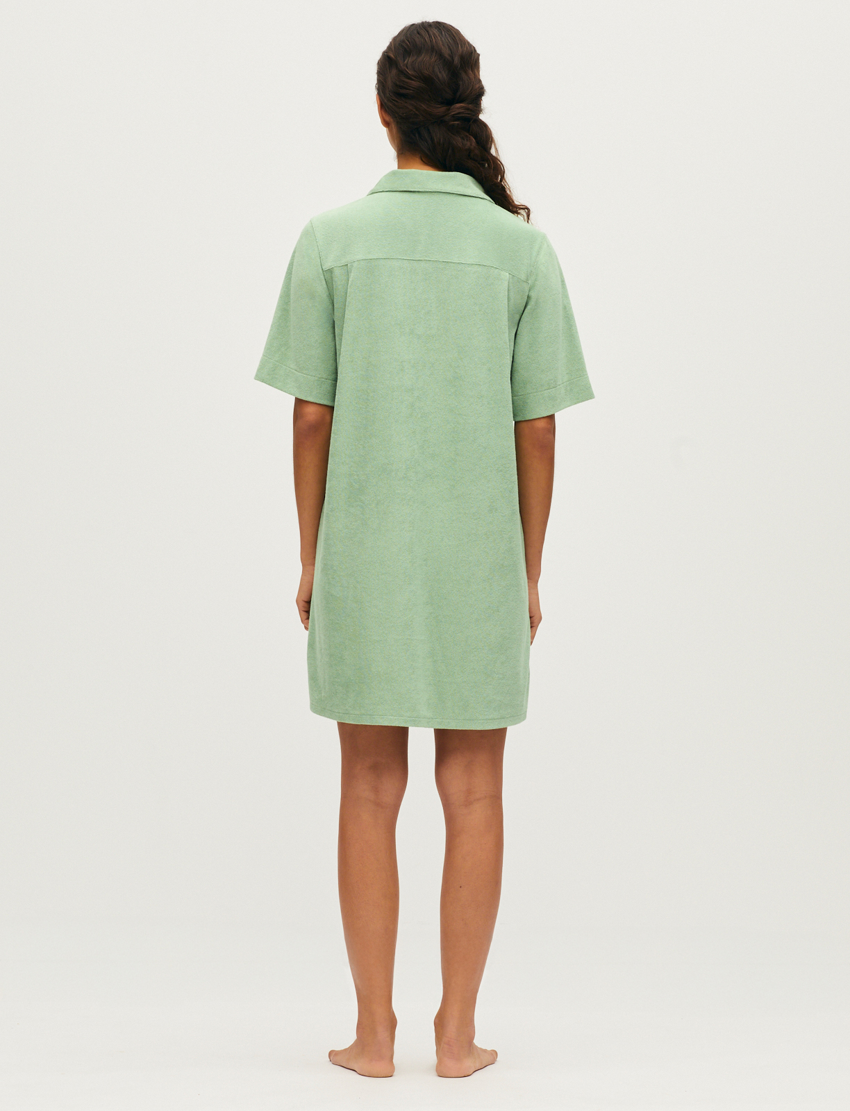 green towel dress Dress TERRY TOWEL granite green